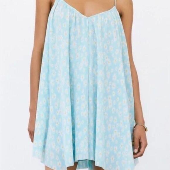 Zara blue daisy mini dress NWOT - Picture 2 of 4